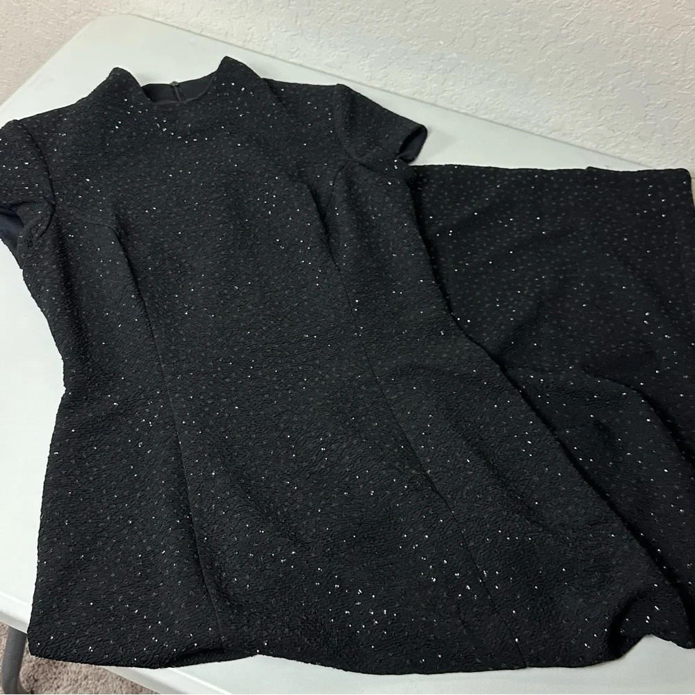 Vintage 90s David Warren New York Elegant Dress Raised Studded Details Size 8